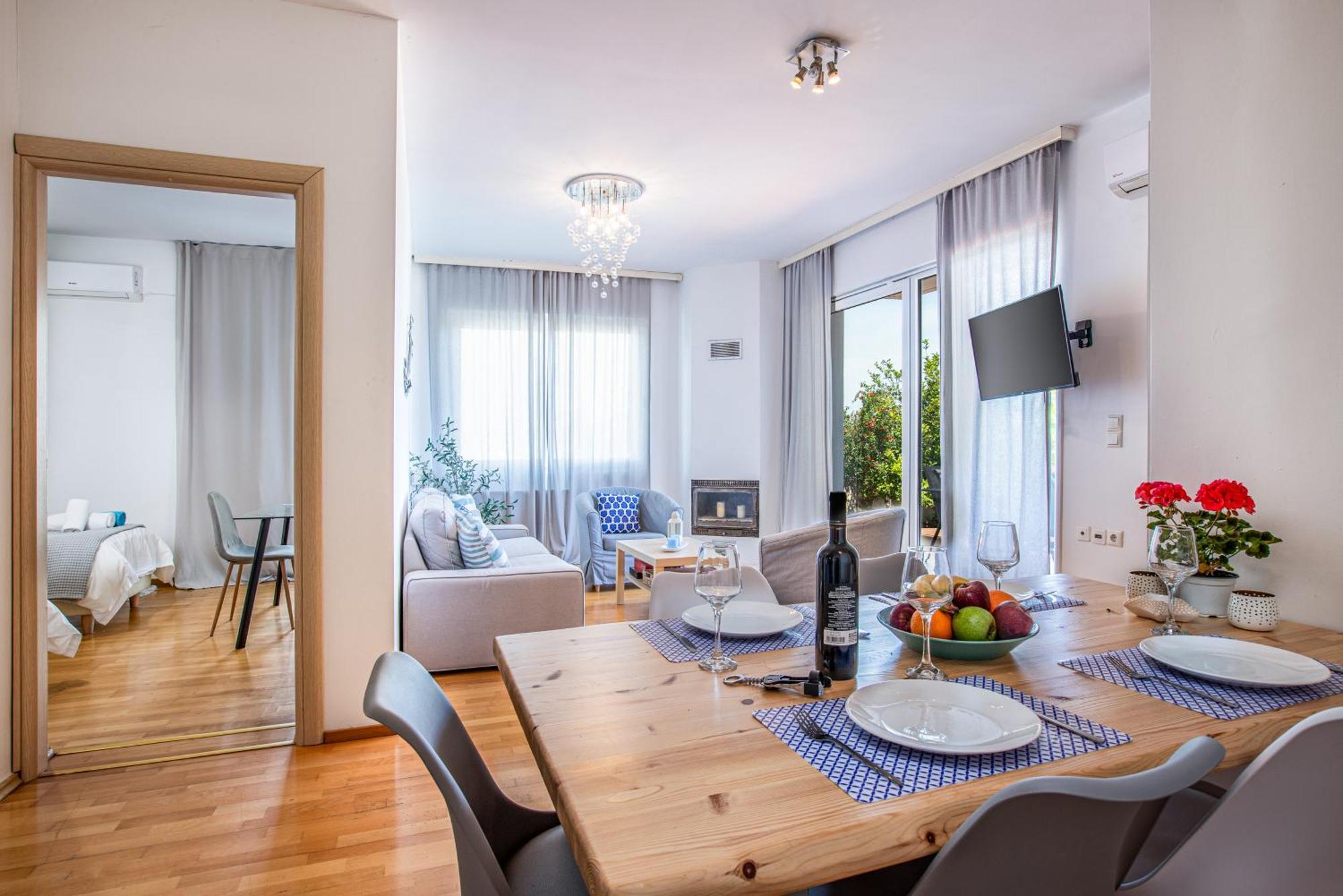 Dimitra Apartment With Private Pool And Sea View -The Ground Floor Of A Two Storey Building Daratsos Bagian luar foto
